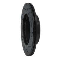 R1 Concepts R1 85-88 Chevrolet Nova Front Left Drilled & Slotted Black Brake Rotor