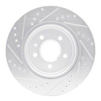 R1 Concepts R1 16-20 Buick Regal Sportback Rear Right Drilled & Slotted Silver Brake Rotor