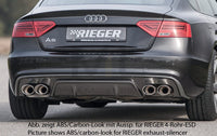 Rieger 00055477 Audi B8 B81 A5 Rear Diffuser for Original Twin Tailpipe Left -  Matte Black