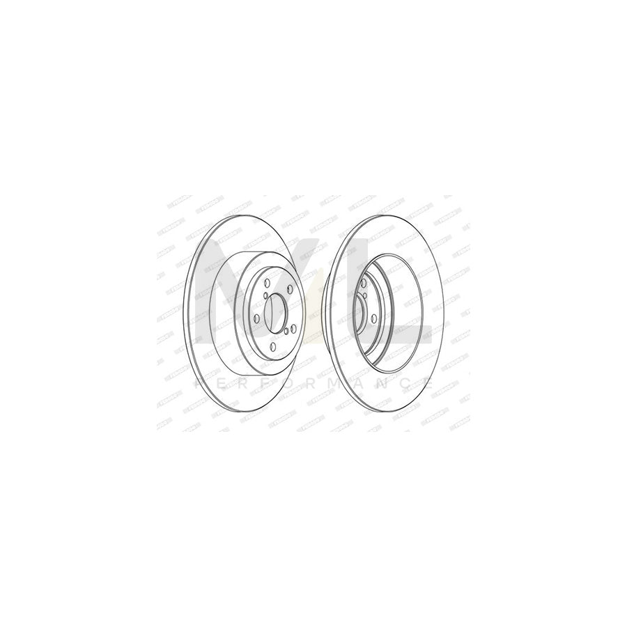 FERODO PREMIER DDF1647C Brake Disc Solid, Coated, without bolts/screws | Performance Parts Direct Car Parts