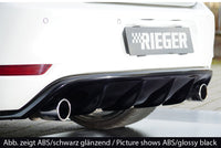 Rieger 00059524 VW Mk6 Golf GTI Rear Diffuser for Original Tailpipe Left & RIght -  Matte Black