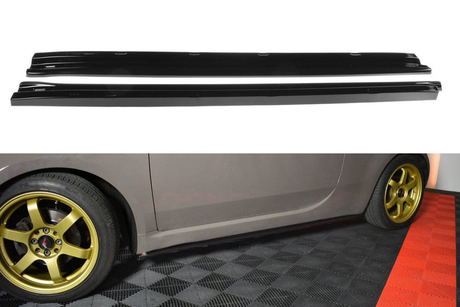 Maxton Design Fiat 500 Hatchback (Pre-Facelift) Side Skirts Diffusers