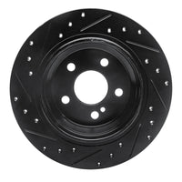 R1 Concepts R1 03-06 Mercedes-Benz CL500 Rear Right Drilled & Slotted Black Brake Rotor