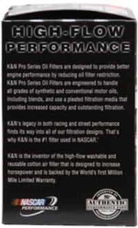K&N Engineering K&N Oil Filter for Nissan/Ford/Toyota/Audi/Chevy/Subaru/VW/Porsche/BMW 3in OD x 5.063in H