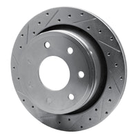 R1 Concepts R1 12-14 Ford F-150 4WD Rear Left Drilled & Slotted Silver Brake Rotor