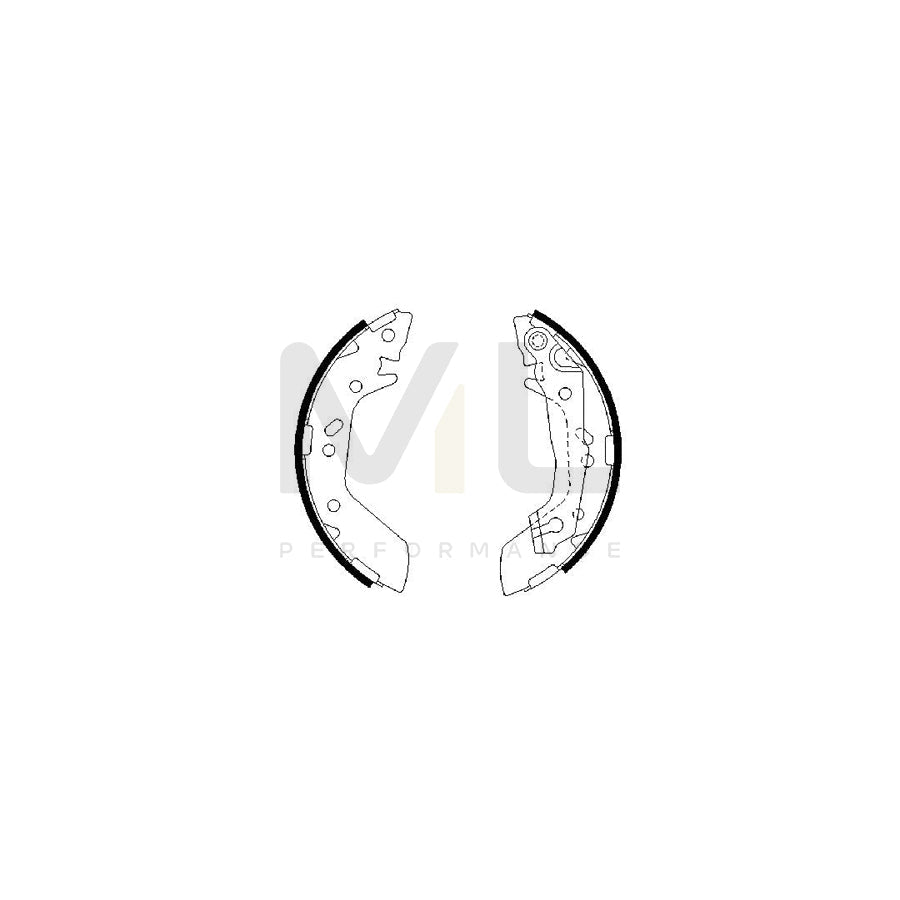 BOSCH 0 986 487 655 Brake Shoe Set | Performance Parts Direct Car Parts