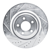R1 Concepts R1 20-25 Ford Police Interceptor Utility Rear Left Drilled & Slotted Silver Brake Rotor