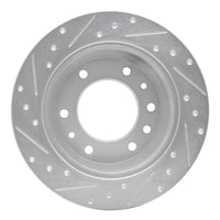 R1 Concepts R1 06-14 Hyundai Entourage Rear Right Drilled & Slotted Silver Brake Rotor