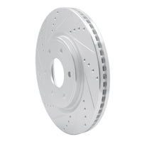 R1 Concepts R1 05-07 Infiniti QX56 Front Left Drilled & Slotted Silver Brake Rotor
