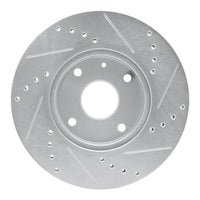R1 Concepts R1 04-10 Chevrolet Epica (USA/Canada) Front Left Drilled & Slotted Silver Brake Rotor