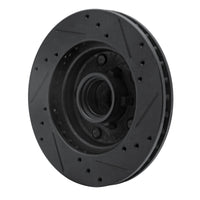 R1 Concepts R1 1982-1995 Buick Regal Front Left Drilled & Slotted Black Brake Rotor