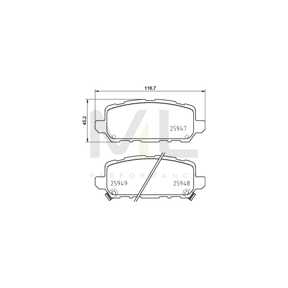 Brembo P 28 090 Brake Pad Set With Acoustic Wear Warning