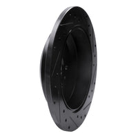 R1 Concepts R1 09-10 Kia BORREGO Rear Left Drilled & Slotted Black Brake Rotor