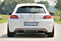 Rieger 00099256 VW 13 Mk3 Scirocco Rear Diffuser for Twin Tailpipe Left & Right - Carbon-Look