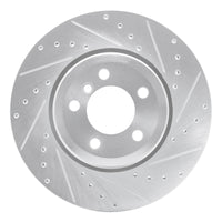 R1 Concepts R1 02-05 BMW 760I Rear Right Drilled & Slotted Silver Brake Rotor