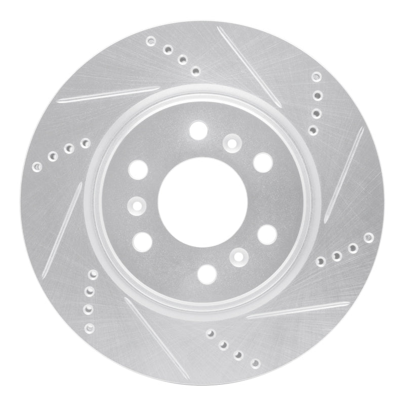 R1 Concepts R1 06-09 Buick TERRAZA Front Right Drilled & Slotted Silver Brake Rotor