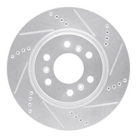 R1 Concepts R1 06-09 Buick TERRAZA Front Right Drilled & Slotted Silver Brake Rotor