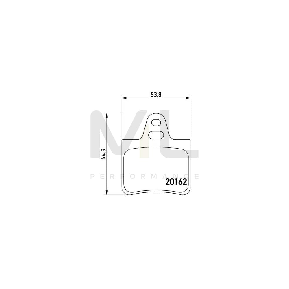 Brembo P 61 037 Brake Pad Set Excl. Wear Warning Contact