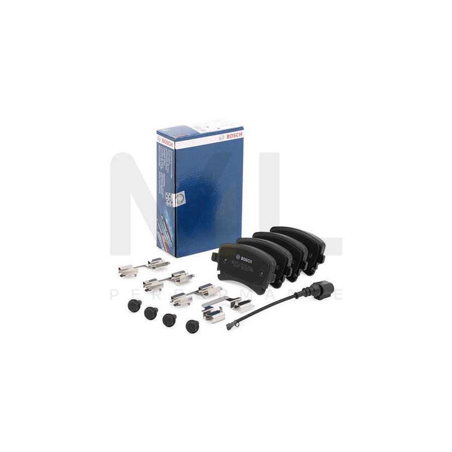 Bosch 0986494583 Brake Pad Set Incl. Wear Warning Contact, With Anti-Squeak Plate, With Bolts/Screws, With Accessories, With Spring BP1018 | Performance Parts Direct Car Parts