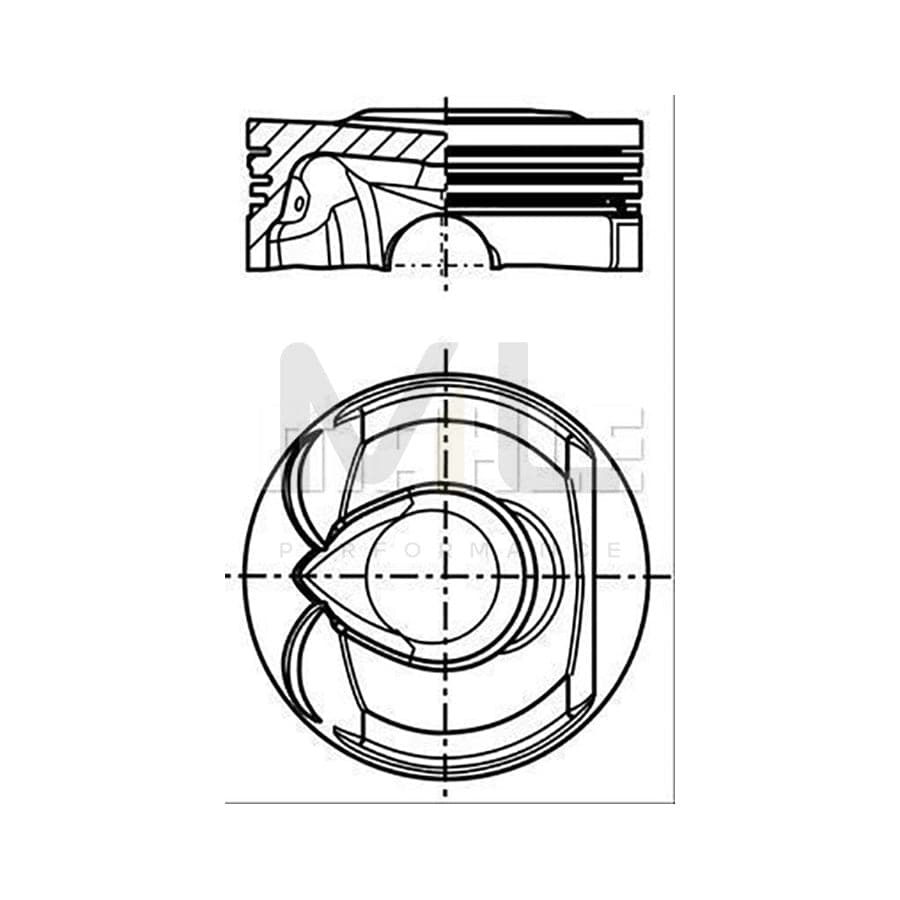 MAHLE ORIGINAL 503 PI 00107 000 Piston for PORSCHE 911 97,005 mm | Performance Parts DirectCar Parts