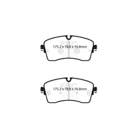 EBC PD01KF1951 Jaguar Land Rover Greenstuff Front Brake Pad & Plain Disc Kit  - TRW Caliper (Inc. E-Pace & Discovery Sport)