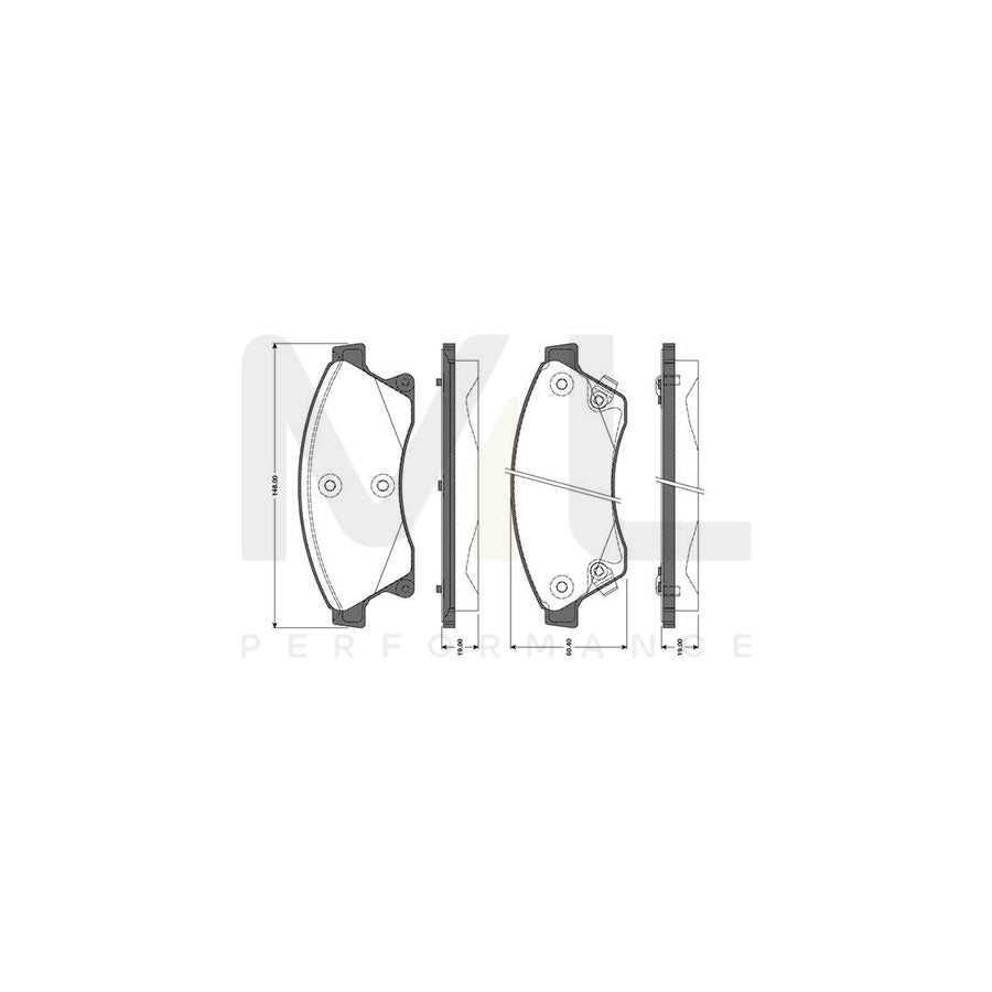 Bosch 0986Tb3104 Brake Pad Set Excl. Wear Warning Contact  | Performance Parts Direct Car Parts