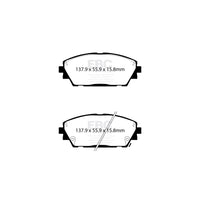 EBC DP22416 Mazda 3 Greenstuff Front Brake Pads