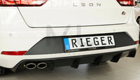 Rieger 00027035 SEAT 5F Leon FR Rear Diffuser for Twin Tailpipe Left -  Matte Black