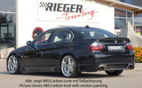 Rieger 00099550 BMW 3 Series E90 E91 Rear Diffuser for Twin Tailpipe Left & Right - Carbon-Look