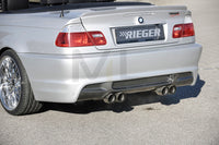 Rieger 00099823 BMW 3 Series E46 Rear Diffuser for Twin Tailpipe Centre - Carbon-Look