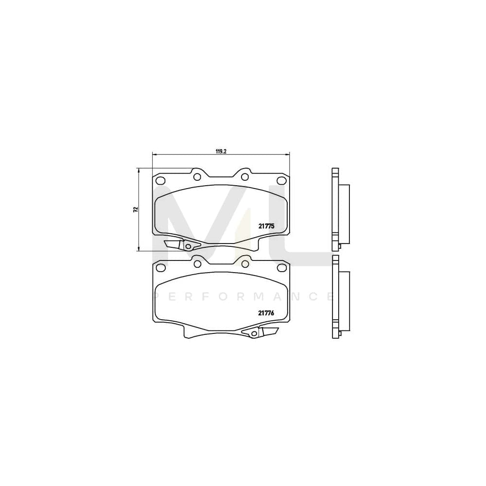Brembo P 83 025 Brake Pad Set With Acoustic Wear Warning