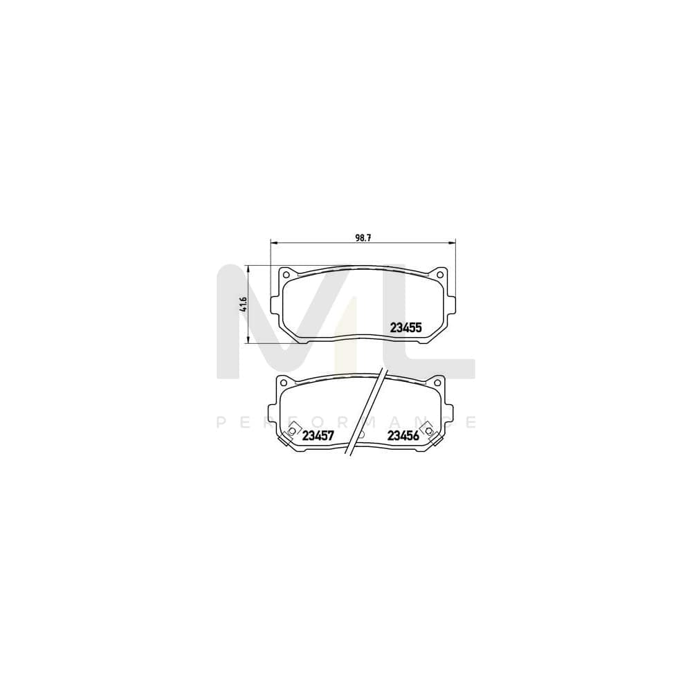 Brembo P 30 008 Brake Pad Set With Acoustic Wear Warning