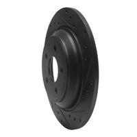 R1 Concepts R1 16-25 Ford Focus Rear Right Drilled & Slotted Black Brake Rotor