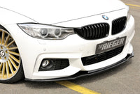 Rieger 00088086 BMW 4 Series F32 F33 F36 Front Splitter - Glossy Black