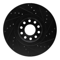 R1 Concepts R1 02-05 Volkswagen Passat (USA/Canada) Front Left Drilled & Slotted Black Brake Rotor