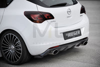 Rieger 00099849 Opel Astra J Rear Diffuser for Sport Tailpipe Left & Right - Carbon-Look