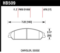 Hawk Performance Hawk 05 Chrysler 300C w/ Perf. and HD Suspension HPS Street Front Brake Pads