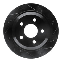 R1 Concepts R1 98-02 Chevrolet Camaro Rear Right Drilled & Slotted Black Brake Rotor