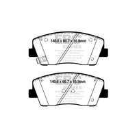 EBC PDKF2430 Kia Stinger Ultimax Front Brake Pad & Plain Disc Kit
