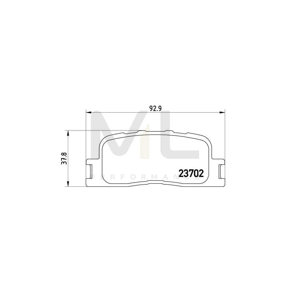 Brembo P 83 088 Brake Pad Set Excl. Wear Warning Contact