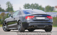 Rieger 00055414 Audi B8 B81 A5 Rear Diffuser for Original Twin Tailpipe Left -  Matte Black