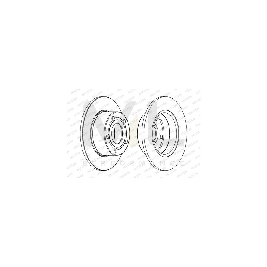 FERODO PREMIER DDF321 Brake Disc Solid, without bolts/screws | Performance Parts Direct Car Parts