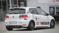 Rieger 00099098 VW Mk6 Golf Rear Diffuser for Twin Tailpipe Centre - Carbon-Look