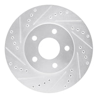R1 Concepts R1 07-10 Chevrolet COBALT Front Left Drilled & Slotted Silver Brake Rotor