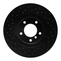 R1 Concepts R1 95-02 BMW M3 Left Front Drilled Black Brake Rotor
