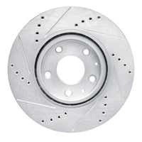 R1 Concepts R1 2019-2025 Mazda 3 Front Right Drilled & Slotted Silver Brake Rotor