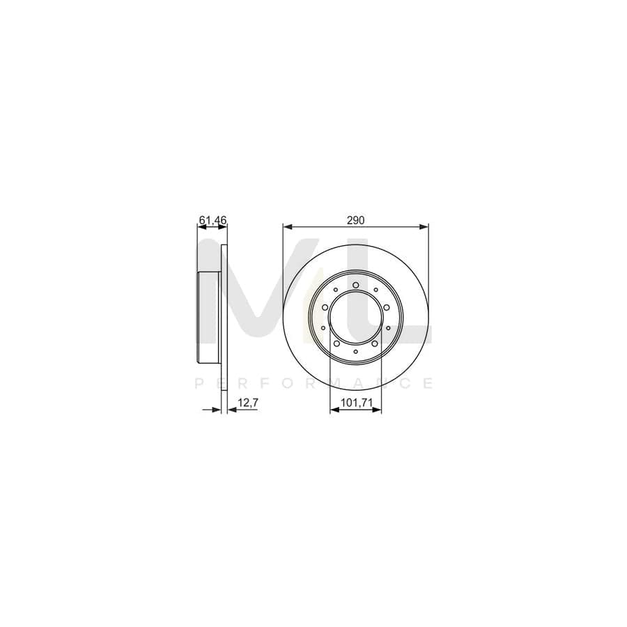 BOSCH 0 986 479 631 Brake Disc Solid, Coated | Performance Parts Direct Car Parts