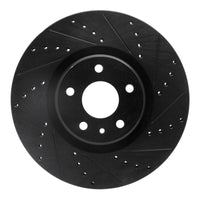 R1 Concepts R1 13-20 Ford Fusion Front Right Drilled & Slotted Black Brake Rotor