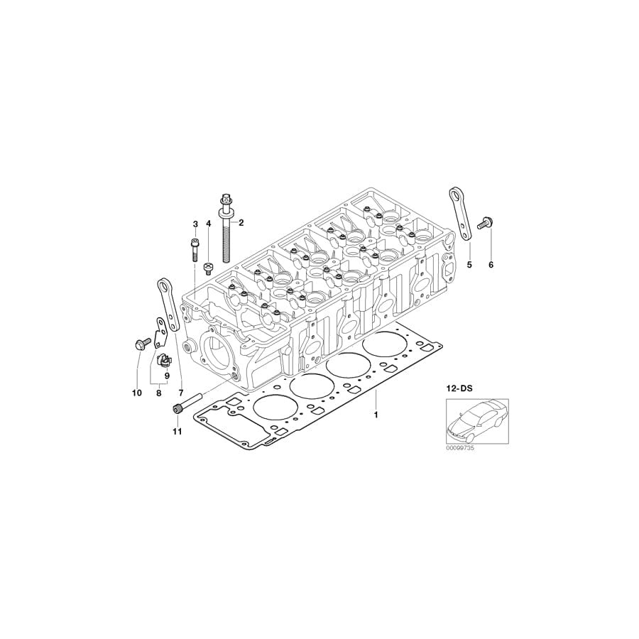 Genuine BMW 11122248787 E38 E65 Loop (Inc. 740d & 745d)