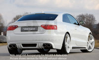 Rieger 00055419 Audi B8 B81 A5 Rear Diffuser for Original Tailpipe Left & RIght -  Matte Black